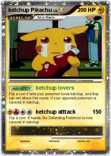 Pokemon ketchup Pikachu