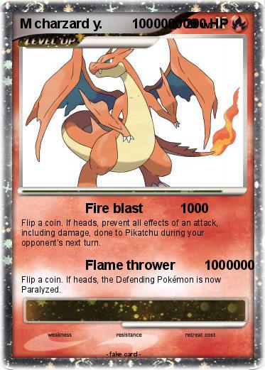 Pokemon M charzard y.        100000000