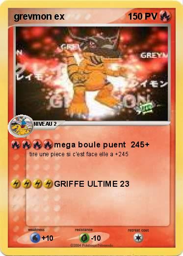 Pokemon grevmon ex