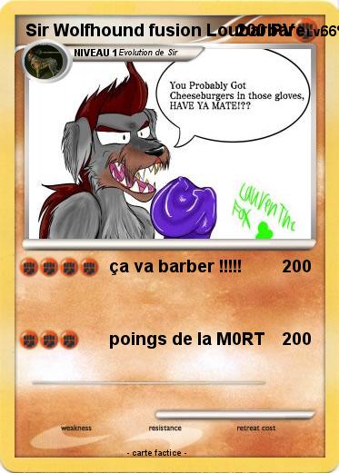 Pokemon Sir Wolfhound fusion Loubarbare
