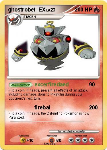 Pokemon ghostrobet  EX