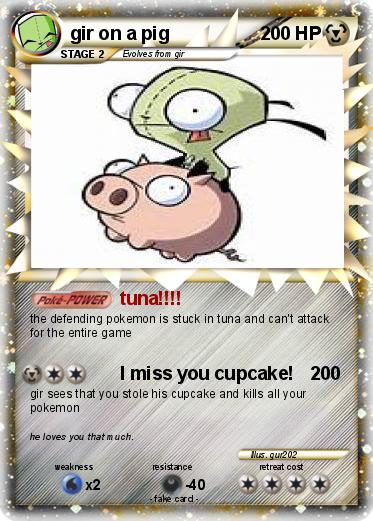Pokemon gir on a pig