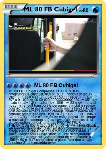 Pokemon ML 80 FB Cubigel