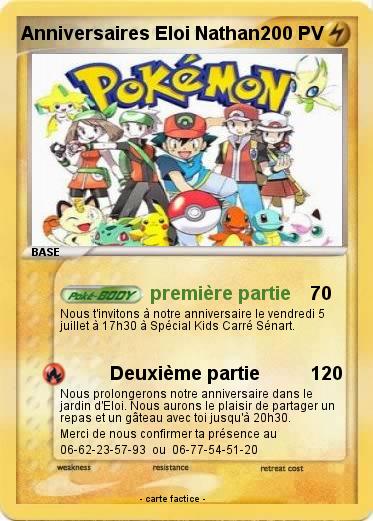 Pokemon Anniversaires Eloi Nathan