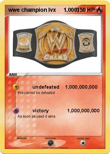 Pokemon wwe champion lvx     1,000,