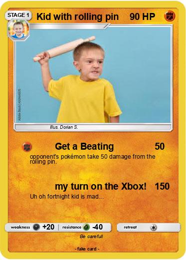 Pokemon Kid with rolling pin