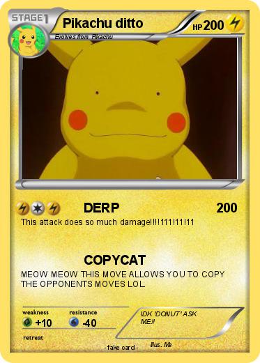 Pokemon Pikachu ditto