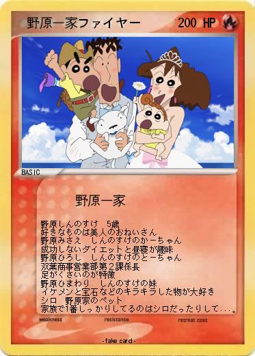 Pokemon 　野原一家ファイヤー