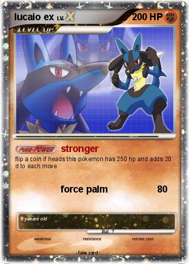Pokemon lucaio ex