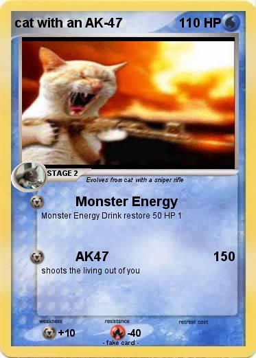 Pokemon cat with an AK-47