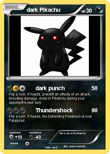 Pokemon dark Pikachu
