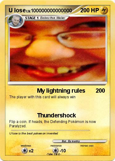 Pokemon U lose