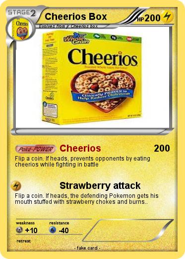 Pokemon Cheerios Box