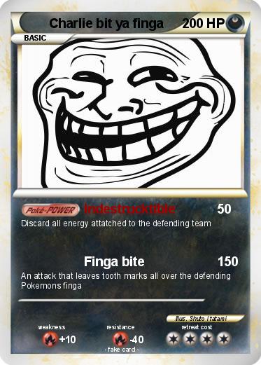 Pokemon Charlie bit ya finga