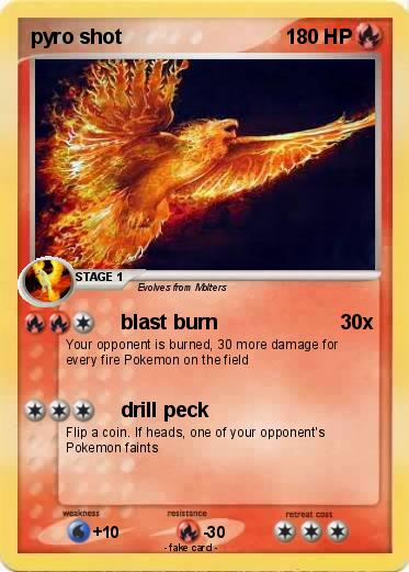 Pokémon pyro shot - blast burn - My Pokemon Card