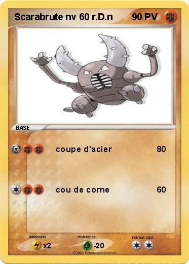 Pokemon Scarabrute nv 60 r.D.n