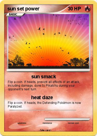 Pokemon sun set power