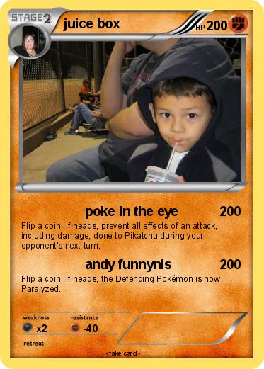 Pokemon juice box