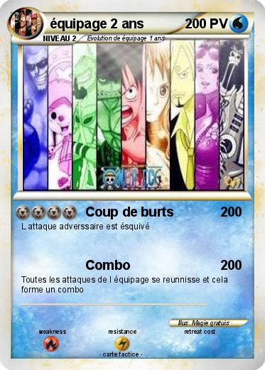 Pokemon équipage 2 ans