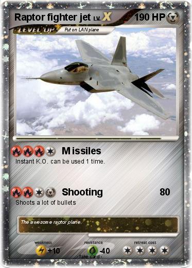 Pokemon Raptor fighter jet