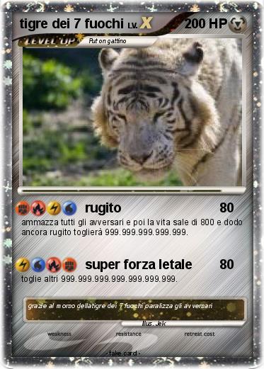 Pokemon tigre dei 7 fuochi