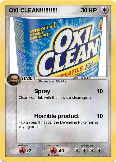 Pokemon OXI CLEAN!!!!!!!!!!