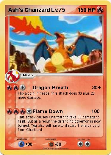 Pokemon Ash's Charizard Lv.75
