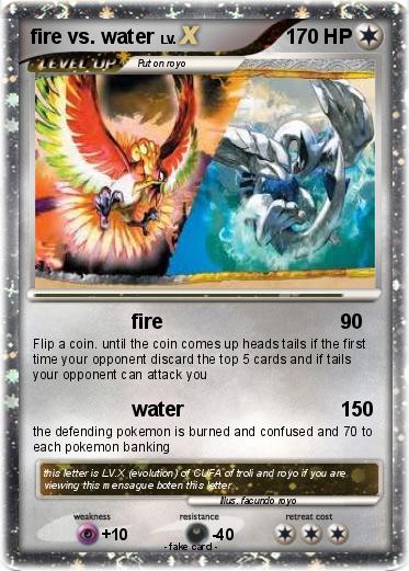 Pokemon fire vs. water