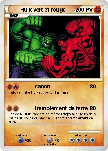 Pokemon Hulk vert et rouge