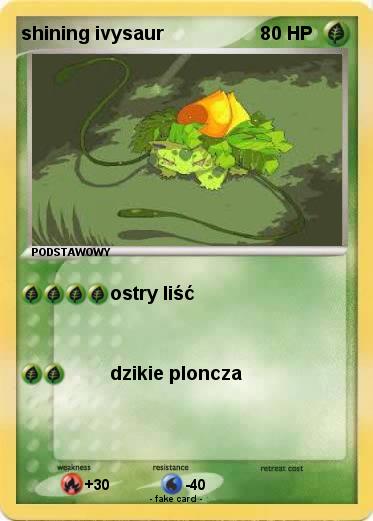Pokemon shining ivysaur