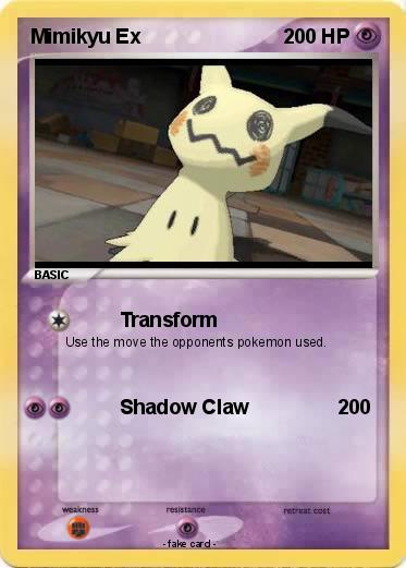 Pokemon Mimikyu Ex