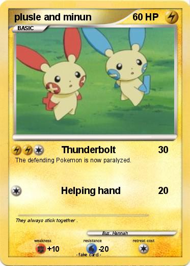 Pokemon plusle and minun