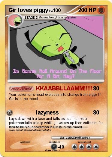 Pokemon Gir loves piggy