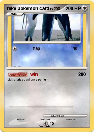 Pokemon fake pokemon card
