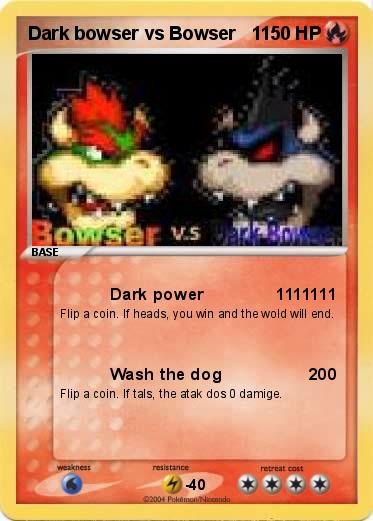 Pokemon Dark bowser vs Bowser   1
