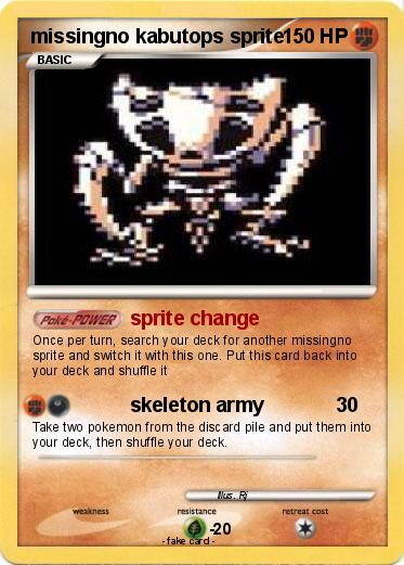 Pokemon missingno kabutops sprite