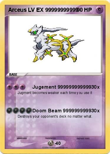 Pokemon Arceus LV EX 99999999999