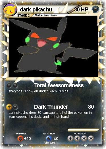 Pokemon dark pikachu