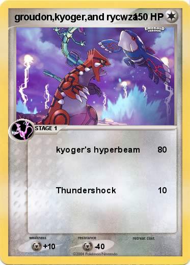 Pokemon groudon,kyoger,and rycwza