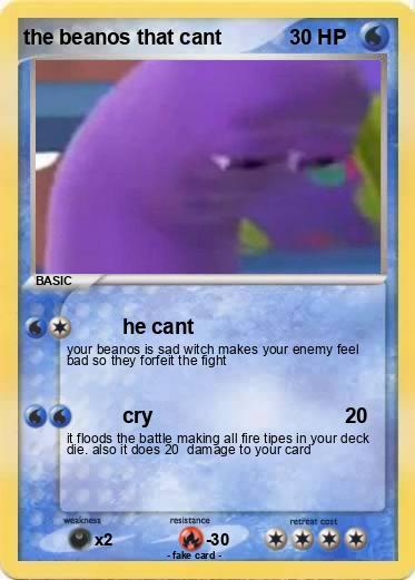 Pokemon the beanos that cant