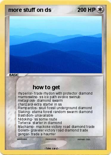 Pokemon more stuff on ds