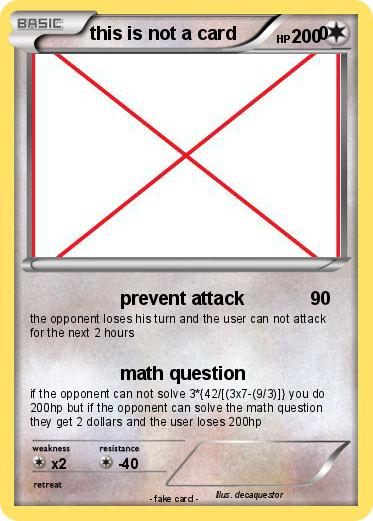 Pokemon this is not a card                0