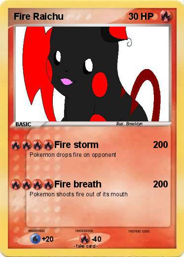 Pokemon Fire Raichu