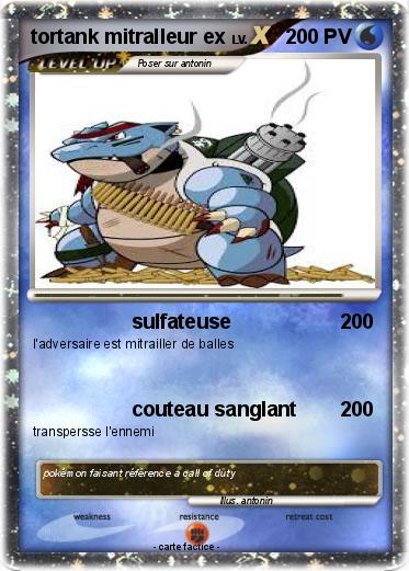 Pokemon tortank mitralleur ex
