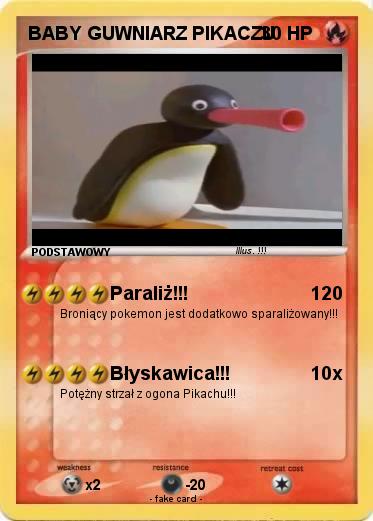 Pokemon BABY GUWNIARZ PIKACZU