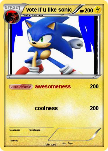 Pokemon vote if u like sonic