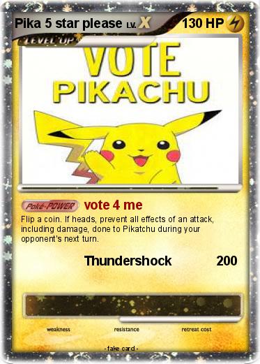 Pokemon Pika 5 star please