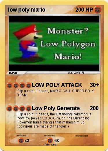 Pokemon low poly mario
