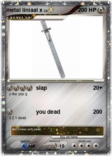 Pokemon metal liniaal x