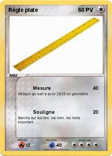 Pokemon Règle plate